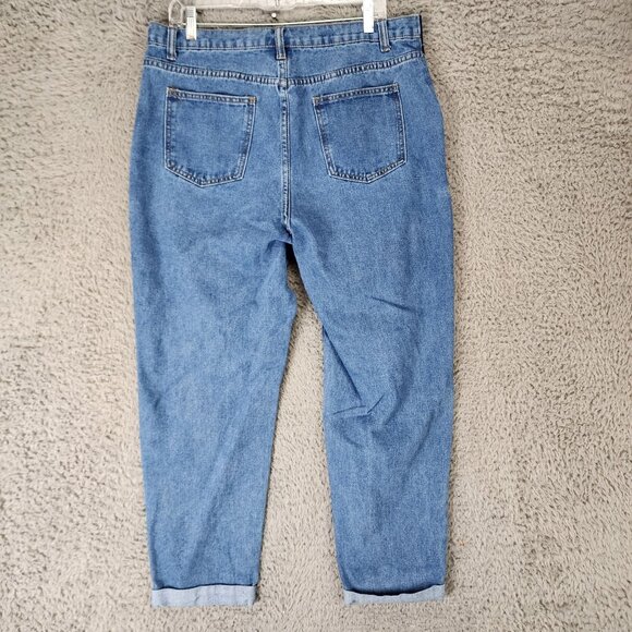 Maternity Jeans Womens Large Medium Wash Stretch High Rise Crop - Picture 8 of 13